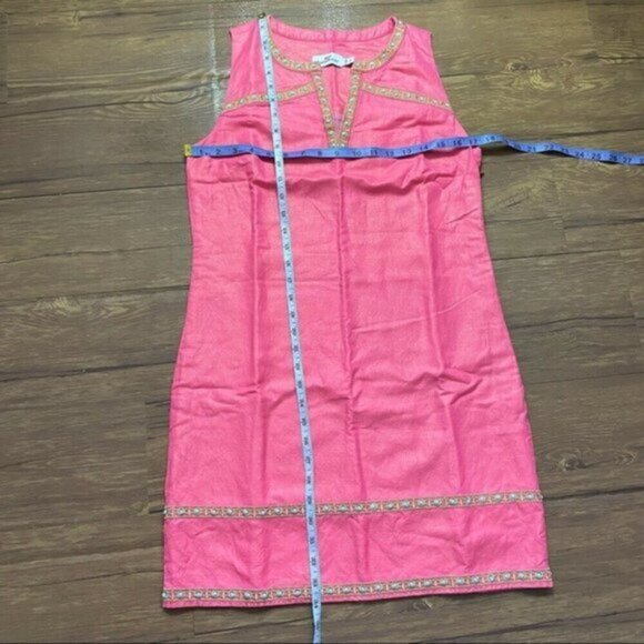Vineyard Vines Shimmer Linen Sleeveles Tunic Dress Sz 2 - Picture 6 of 10
